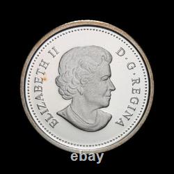 CANADA. 2011, 25 Cents, Silver Nature Conservation, Orca, Killer Whale, Blue