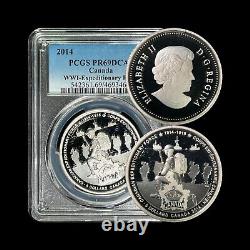 CANADA. 2014, 5 Dollars, Silver PCGS PR69 Top Pop? WWII CEF, Expeditionary