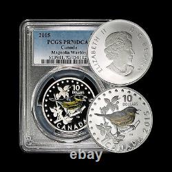 CANADA. 2015, 10 Dollars, Silver PCGS PR70 Top Pop? Warbler