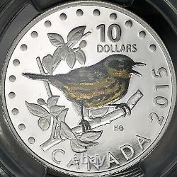 CANADA. 2015, 10 Dollars, Silver PCGS PR70 Top Pop? Warbler