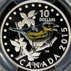 CANADA. 2015, 10 Dollars, Silver PCGS PR70 Top Pop? Warbler