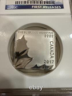 CANADA. 2017, 3 Dollars, Silver NGC PF69 Maple Leaf Quartet, Upper Right, Ra