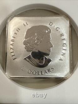 CANADA. 2017, 3 Dollars, Silver NGC PF69 Maple Leaf Quartet, Upper Right, Ra