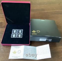 CANADA 2019 THE ELEMENTS $3 Square Fine Proof Silver Coin Set OGP w. Box & COA