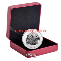 CANADA 2020 Proud Bald Eagle Extra High Relief $20 Pure 1oz Proof Silver Coin