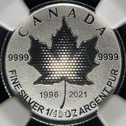 CANADA. 2021, 2 Dollars, Silver NGC PF70 Top Pop? Pulsating Maple Leaf