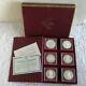 CAYMAN ISLANDS 1977 6 COIN $25/$50 SILVER PROOF QUEENS COLLECTION cased/coa
