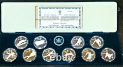 Calgary 1988 Winter Olympics 10-Coin Silver Proof Set 10 oz Royal Canadian Mint