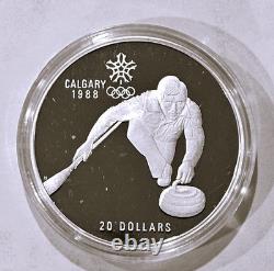 Calgary 1988 Winter Olympics 10-Coin Silver Proof Set 10 oz Royal Canadian Mint