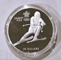 Calgary 1988 Winter Olympics 10-Coin Silver Proof Set 10 oz Royal Canadian Mint