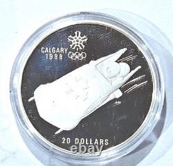 Calgary 1988 Winter Olympics 10-Coin Silver Proof Set 10 oz Royal Canadian Mint
