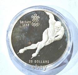 Calgary 1988 Winter Olympics 10-Coin Silver Proof Set 10 oz Royal Canadian Mint