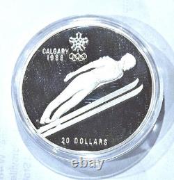 Calgary 1988 Winter Olympics 10-Coin Silver Proof Set 10 oz Royal Canadian Mint