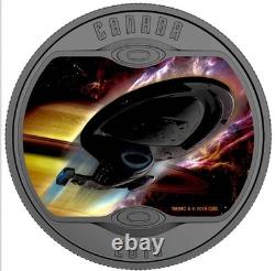 Canada $10 2018.999 Fine Silver Proof Star Trek Voyager Glow In The Dark W Coa