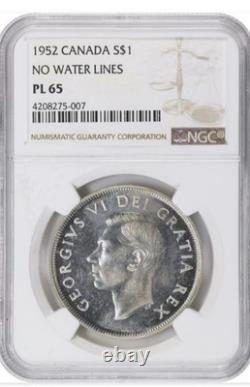 Canada 1952 Silver Dollar NGC PL- 65 (Proof-Like) No Water Lines