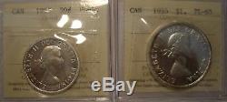 Canada 1955 6 Coin Silver Proof-Like Set ICCS Graded