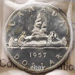 Canada 1957 $1 Silver Dollar Coin ICCS Proof Like PL-66