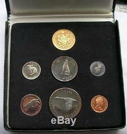 Canada 1967 Box Proof Set of 7 Coins, With 4 Silver Coins+ 0.53oz Gold Coin