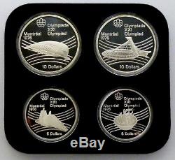 Canada 1976 Olympic Silver Proof Set of 4 Coins Montreal 1976 5 10 Dollars