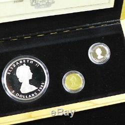 Canada 1979-1989 Commemorative Maple Leaf Set Proof Silver Gold Platinum Coins