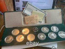 Canada 1988 Calgary Winter Olympic PROOF Silver Coin Set 10 Coins with box & COA