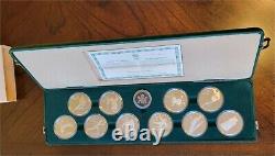 Canada 1988 Calgary Winter Olympic Proof Silver Coin Set 10 Coins
