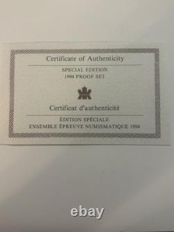 Canada 1994 Special Edition Proof Set Sterling Silver with Certificate