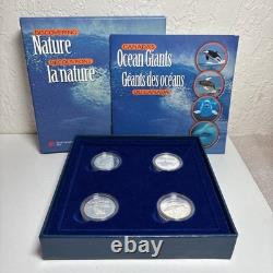 Canada 1998 WHALES Canada's Ocean Giants Orca 50¢ 4-Coin Silver Proof Set in OGP