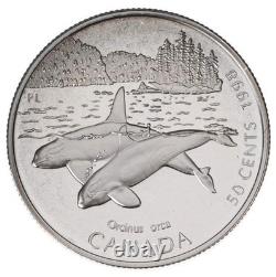 Canada 1998 WHALES Canada's Ocean Giants Orca 50¢ 4-Coin Silver Proof Set in OGP
