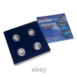 Canada 1998 WHALES Canada's Ocean Giants Orca 50¢ 4-Coin Silver Proof Set in OGP