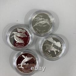 Canada 1998 WHALES Canada's Ocean Giants Orca 50¢ 4-Coin Silver Proof Set in OGP