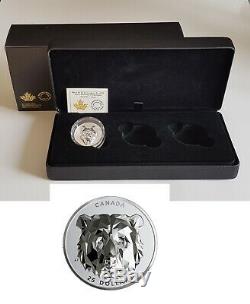 Canada 2 x 25$ 2019 Silver PROOF Wolf + Grizzly Multifaceted Animal Head