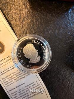 Canada $20 2010 Crystal Snowflake Blue Silver 9999 Royal Canadian Mint