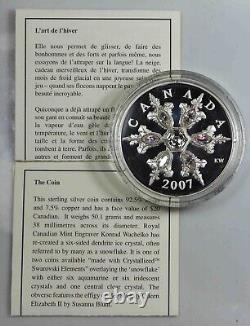 Canada $20 Dollars 2007 Iridescent Crystal Snowflake PROOF COA&Box 703