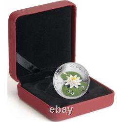 Canada 20 Dollars 2010 Silver Proof Crystal Water Lily