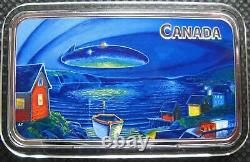 Canada 20 Dollars 2020 Silver Proof Coin Clarenville Event UFO Glow-in-the-Dark