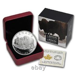 Canada $20 Dollars Silver Proof Coin, 1 oz 2014 Bison (The Bull and His Mate)
