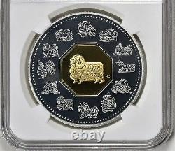 Canada 2002 S$15 Silver Goat NGC Proof 69 UC PF69 Canadian Bullion Coin