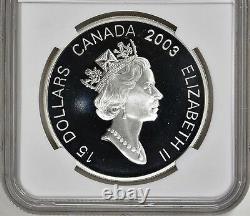 Canada 2002 S$15 Silver Goat NGC Proof 69 UC PF69 Canadian Bullion Coin