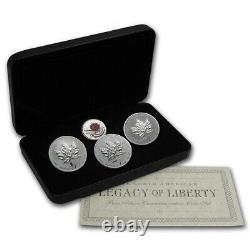 Canada 2004-2005 3 oz 9999 Silver Maple Legacy of Liberty Set (withBox & COA)