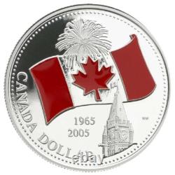 Canada 2005, Red Enamel proof silver coin low mintage
