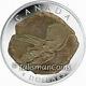 Canada 2008 Dinosaur Fossil Triceratops $4 Pure Silver Proof w Fossil Technology