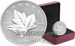 Canada 2010 MAPLE LEAF $5 1 Troy Oz Pure Silver REVERSE PROOF PIEDFORT Full OGP
