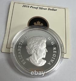 Canada 2010 Proof Silver Dollar 100th Anniversary Navy Original Box/ COA
