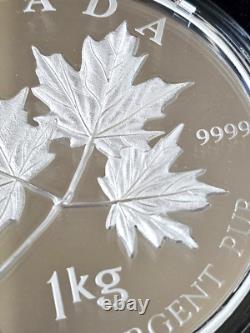 Canada 2011 MAPLE LEAF FOREVER $250 1 Kg Kilo Kilogram Silver Proof COA & OGP
