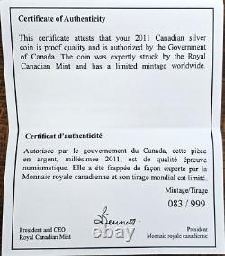 Canada 2011 MAPLE LEAF FOREVER $250 1 Kg Kilo Kilogram Silver Proof COA & OGP