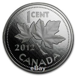 Canada 2012 Farewell to the Penny 1 Cent 5 Oz Pure Silver Proof