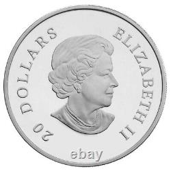 Canada 2012 Holiday Snowflake Swarovski Crystals 20$ Silver Proof Coin Perfect
