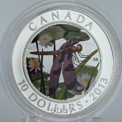 Canada 2013 $10 Dragonfly Twelve-Spotted Skimmer 1/2 oz Pure Silver HOLOGRAM