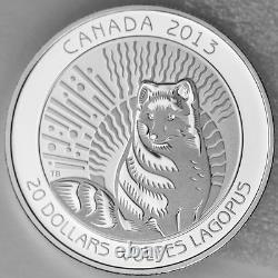 Canada 2013 $20 Arctic Fox 99.99% Pure Silver Proof, Untamed Canada #1